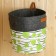Organizer for storage with side handles, print Birch, Gray, 28x28x26 cm