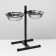 Stand with bowls, 2 x 1.5 l, height 50 cm, collapsible, black