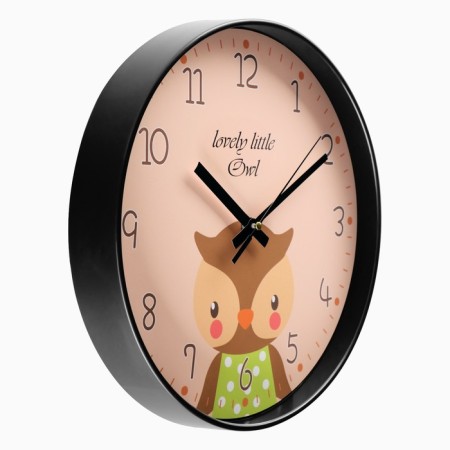 Children's wall clock "Owl", smooth move, D-30 cm-1