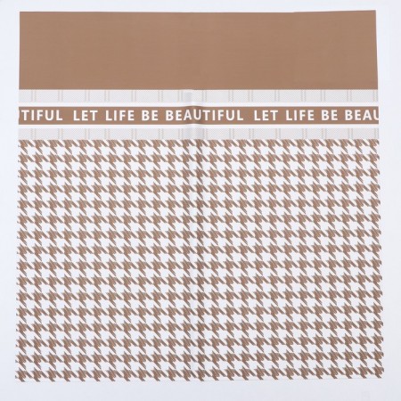 Floristic film, "Beautiful Life", coffee 58x58cm-2