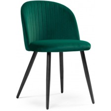 Stol on the Gabi Metal Carcass 1 Metal/velor, Black/Green 50x54x78 cm