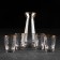 Set for glass drinks "Irine. Gold ", 5 items: Capherine 300 ml, 4 glasses 70 ml
