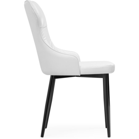 Neli Metal/Ecokozha, Black/White 49x60x90 cm stool-2