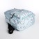 Set of School backpack from textiles on lightning, 3 pockets, pencil case, turquoise color
