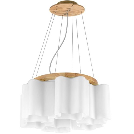 Nubi Legno chandelier, 6x40W E27, color tree