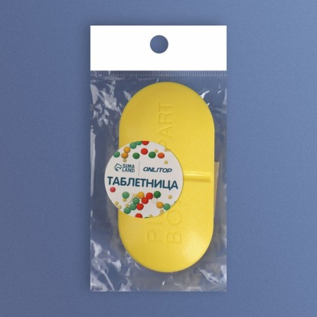 Pill Box pill, 6 sections, 10 × 5.5 × 3 cm, color mix-4