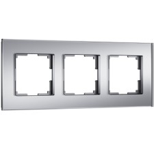 Frame for 3 posts Senso (silver, glass Soft-Touch) W0033106