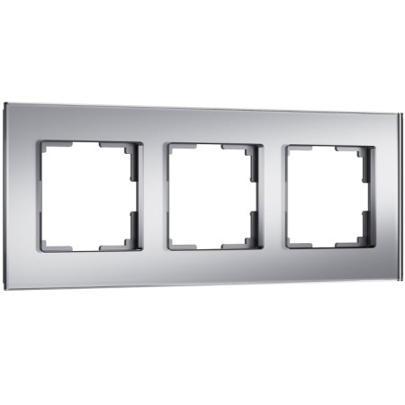 Frame for 3 posts Senso (silver, glass Soft-Touch) W0033106