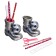 Table set of children, "Boat with a ball" of 5 items: stand, scissors, ruler, 2 pencils, mix