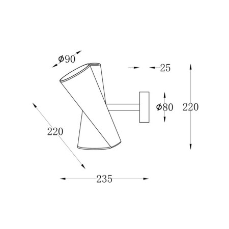 Wall lamp (sconces) Giro 2x50W GU10-2