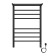 Terminus heated towel rail "Aurora" P8, 500x800 mm, on the right, black matte