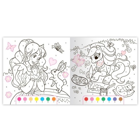 Coloring on numbers with stickers "Magic World", 16 p.-3