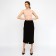 Women's skirt Minaku: Green Trend Black Black, Rr. 42