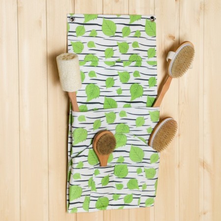 Wallwathered Organizer on eyelets 8 departments, Print Birch, 62x30 cm, felt-3