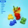 Set for playing in sand No. 1: Blide, 4 molds for sand, rakes, spatula, mix