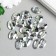 Decor for creativity Plastic "Rhil Obv. Silver" set of 20 pcs 1.3x1.8 cm
