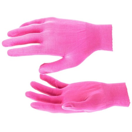 Nylon gloves, knitting class 13, size 9, fuchsia