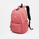 Youth backpack from textiles, 2 parts on lightning, 3 pockets, pink color