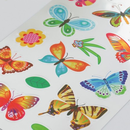 Plastic sticker "Butterflies/Star Night" mix 9.5x17.5 cm-2