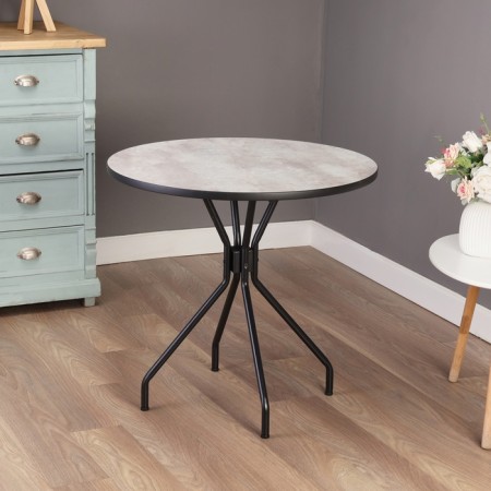 Table Kitchen Rund LDSP 22 mm, 780x780x740, cement-1