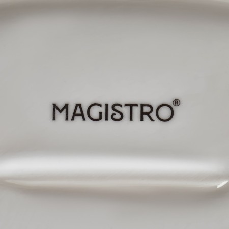 Porcelain Oval Magistro Porcelain "Tandy", 25 × 16 × 1.5 cm, white color-4