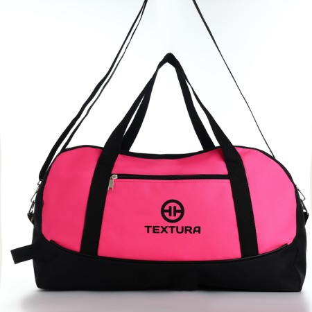 Women's sports bag, textura, average size, black/pink color-10