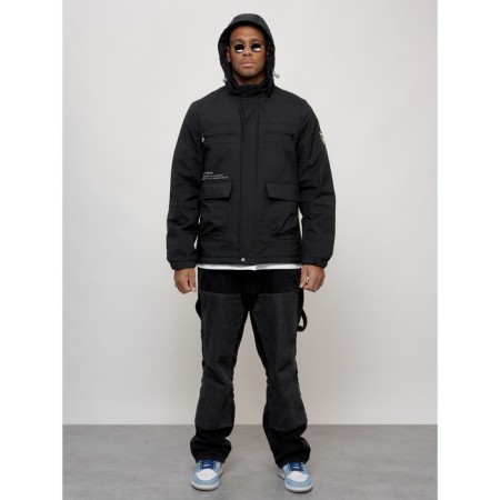 Sports male jacket, size 52, black color-13