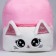 Baby backpack for a girl "Kitik", plush, pink color