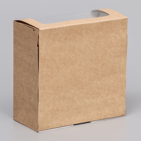 Confectionery packaging with a window, craft, 21 x 21 x 10 cm-3