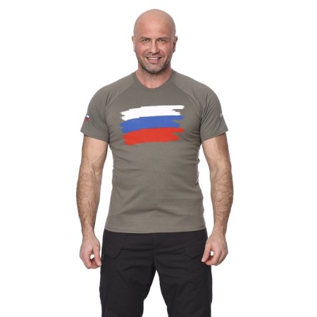 Patriot T -shirt, olive color, cotton fabric, size s/46