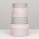 A set of hats 3 in 1 "Pastel", hooked, 16 x 10, 14 x 9, 13 x 8.5 cm