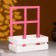 Wooden Kashpo 25 × 18 × 30 cm "Bouquet under the window", with a handle, white pink