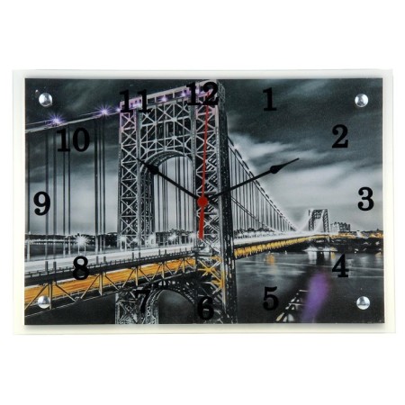 Carty clock is wall-mounted, interior "suspended bridge", silent, 25 x 35 cm