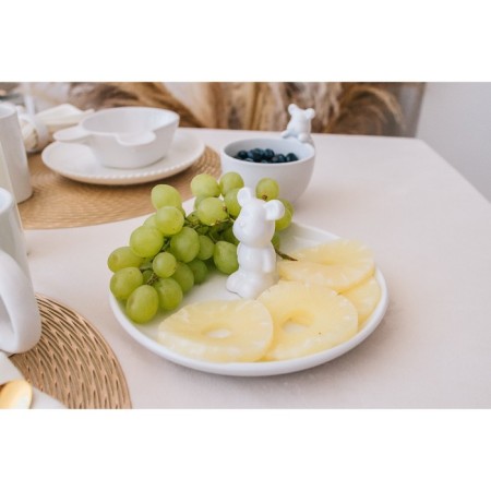 Ceramic Serving Dolyana "Bear Otto", 20.5 × 9 cm, white color-8