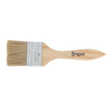 Brush flat tundra, mixed bristles, wooden handle, 2 ", 50 mm-3
