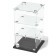 Desktop window, 2 shelves, 300 × 300 × 500, chipboard, glass color gray