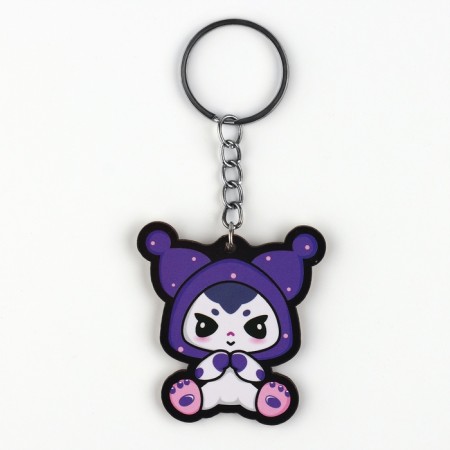 Keychain for keys with stickers in the Kuromi set, 4.9 x 10 cm-1