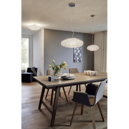 Clemente chandelier, 3x60W E27, chromium color-1