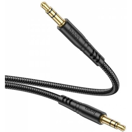 Cable AUX HOCO UPA24, Jack 3.5 mm (M) - Jack 3.5 mm (M), 1 m, nylon, black
