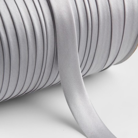 Oblique bike, satin, 15 mm × 132 ± 1 m, color gray No. 9197-1