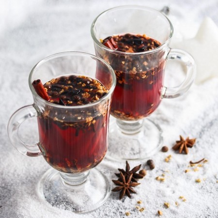 Gift set for the mulled wine "Your Smile": spices 30 g, glasses 250 ml, 2 pcs.-2