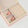 Casket to the leatherette for jewelry "Magic Book" Pink 15.5x21.5x7 cm