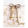 Gift laminated "marble", white, with a bow, 25 x 20 x 12 cm
