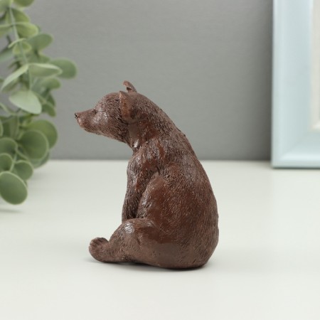 Figure "Bear sits" 9x5cm, brown-2