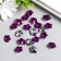 Buttons plastic for creativity 1 Process "Flower of rhinestones. Violet" set 20 pcs d = 1.2 cm