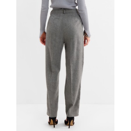 Women's pants with pincines minku: Modern Classic color dark gray, river 48-4