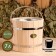 A bucket of linden, 7l, galvanized insert, handle-Vervka, "Dobroparov"