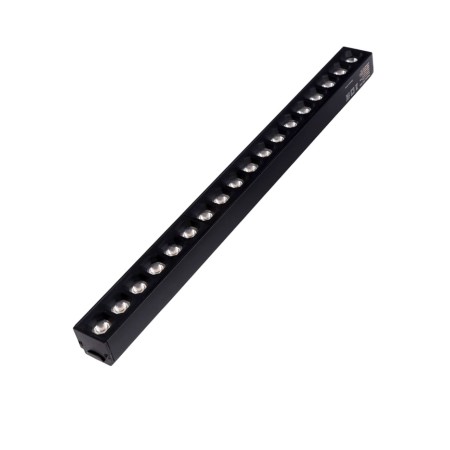 Track lamp, series "Flat" FTL-004, 18W, 48V, 3000K, IP20, 370mm, black