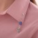 Pin-shaped pins “Protection from the evil eye”, cross, 2.2 cm, white-blue color in silver