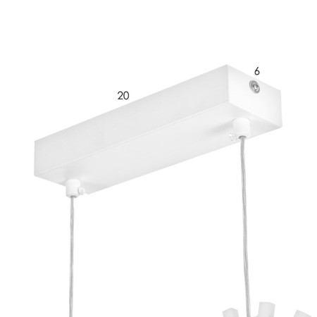 Suspension lamp "Dawn" LED 36W color 30x5x60cm-8